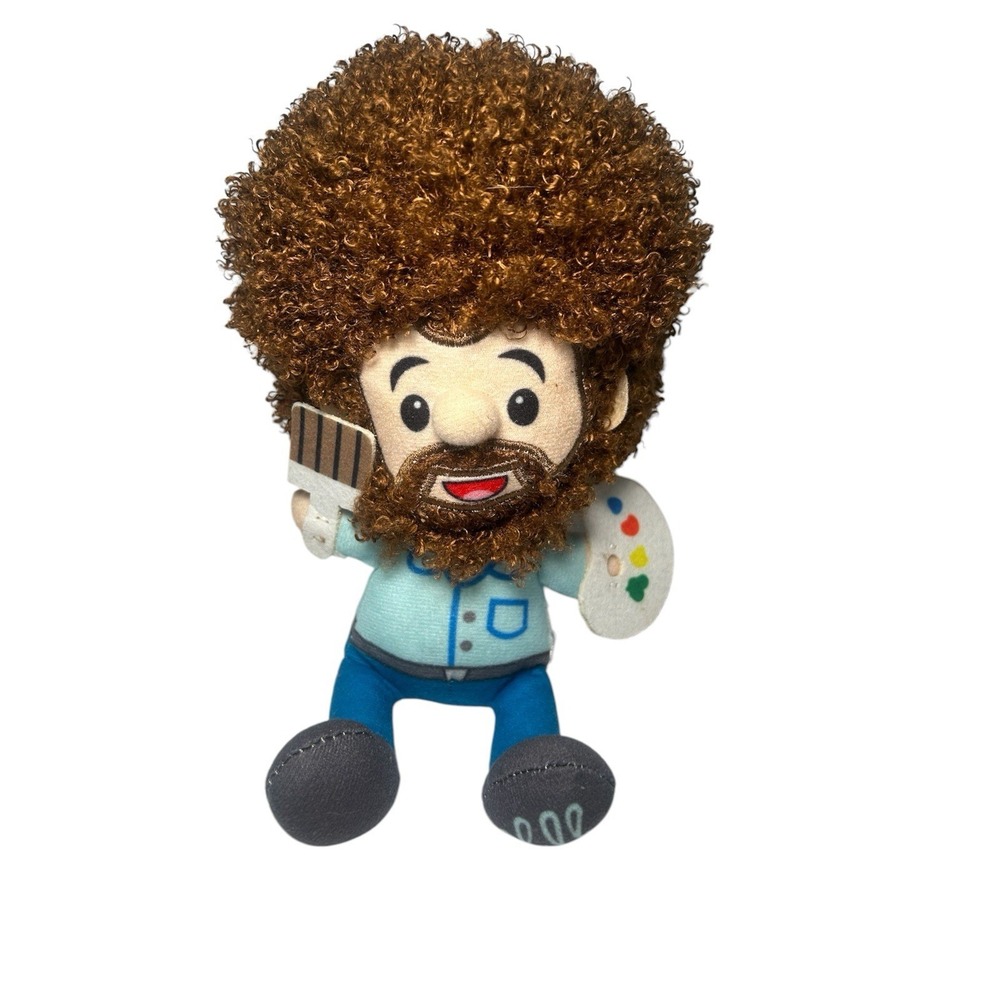 Fiesta Bob Ross 10in Plush Stuffed Toy Brown Blue Multicolor 2020 C20043 CHILL